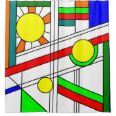 Moderne blik met een verfijnd glas douchegordijn (Voorkant)