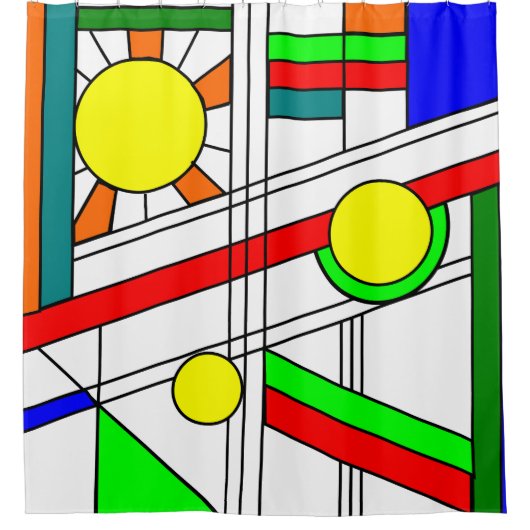 Moderne blik met een verfijnd glas douchegordijn (Voorkant)