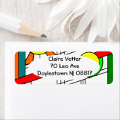 Moderne blik met een verfijnd glas etiket (Insitu)