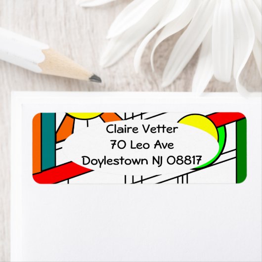 Moderne blik met een verfijnd glas etiket (Insitu)