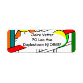 Moderne blik met een verfijnd glas etiket (Voorkant)