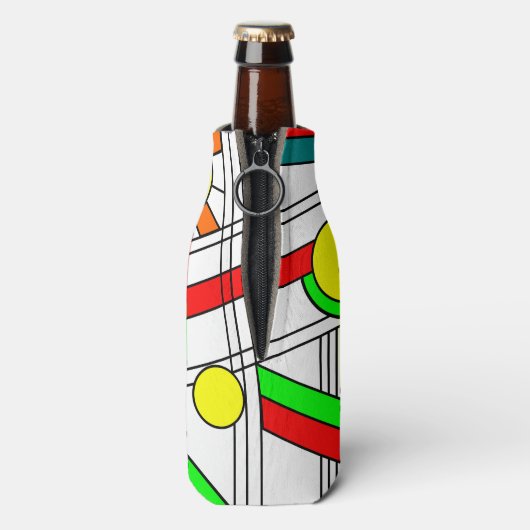 Moderne blik met een verfijnd glas flesjeskoeler (Fles Achterkant)