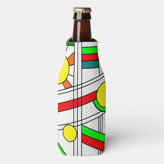 Moderne blik met een verfijnd glas flesjeskoeler (Fles Voorkant)