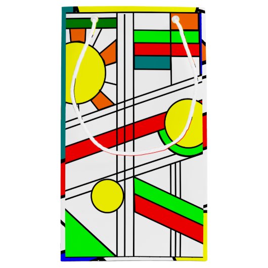 Moderne blik met een verfijnd glas klein cadeauzakje (Achterkant)