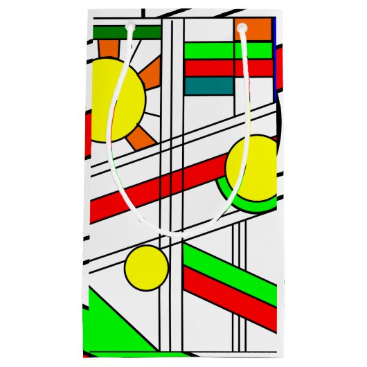 Moderne blik met een verfijnd glas klein cadeauzakje (Voorkant)