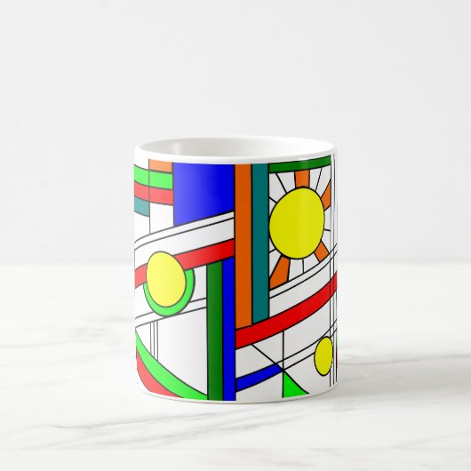 Moderne blik met een verfijnd glas koffiemok (Center)