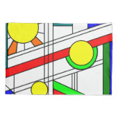 Moderne blik met een verfijnd glas kussensloop (Achterkant)