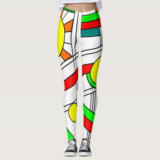 Moderne blik met een verfijnd glas leggings (Voorkant)