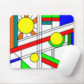 Moderne blik met een verfijnd glas muismat (Met muis)