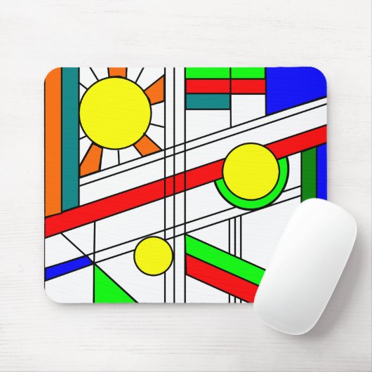 Moderne blik met een verfijnd glas muismat (Met muis)