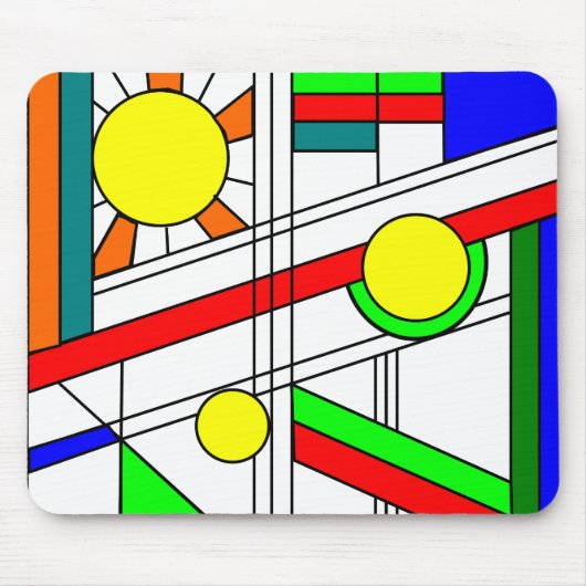 Moderne blik met een verfijnd glas muismat (Voorkant)