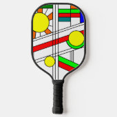 Moderne blik met een verfijnd glas pickleball paddle (Achterkant)