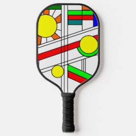 Moderne blik met een verfijnd glas pickleball paddle