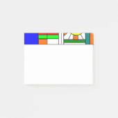 Moderne blik met een verfijnd glas post-it® notes (Voorkant)