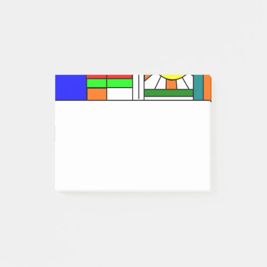 Moderne blik met een verfijnd glas post-it® notes (Voorkant)