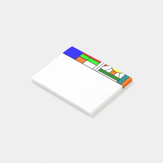 Moderne blik met een verfijnd glas post-it® notes (Schuin)