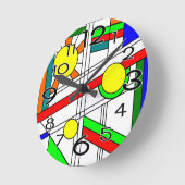 Moderne blik met een verfijnd glas ronde klok (Hoek)