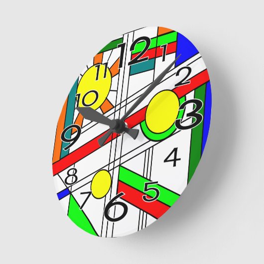 Moderne blik met een verfijnd glas ronde klok (Hoek)