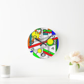 Moderne blik met een verfijnd glas ronde klok (Huis)