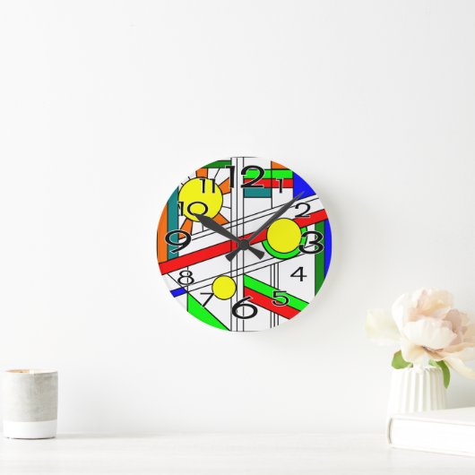 Moderne blik met een verfijnd glas ronde klok (Huis)