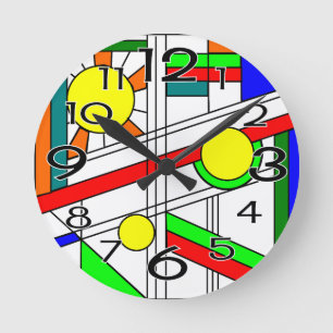 Moderne blik met een verfijnd glas ronde klok