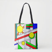 Moderne blik met een verfijnd glas tote bag (Voorkant)