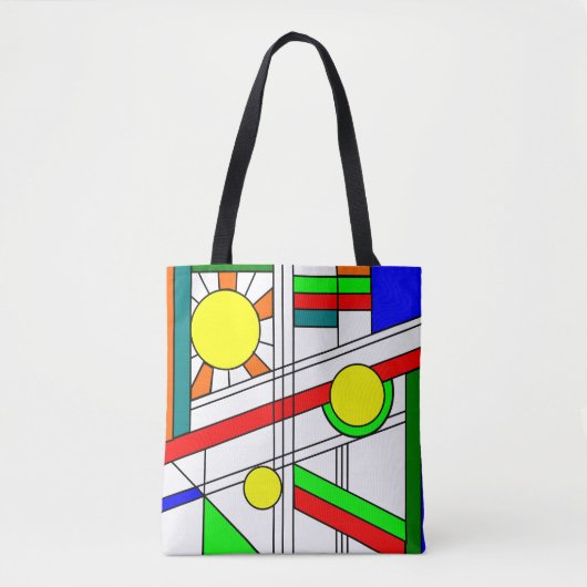 Moderne blik met een verfijnd glas tote bag (Voorkant)