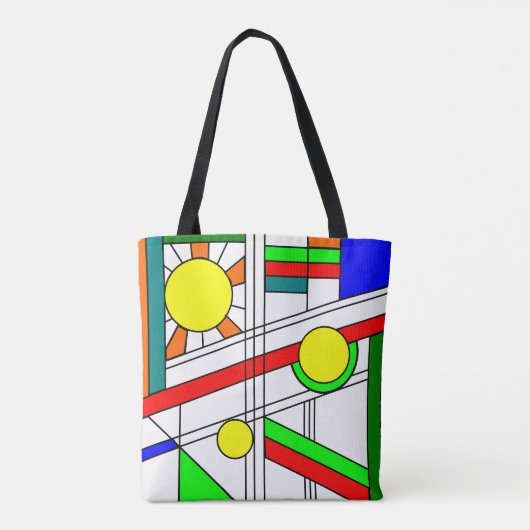Moderne blik met een verfijnd glas tote bag (Achterkant)