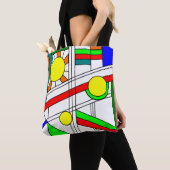 Moderne blik met een verfijnd glas tote bag (Dichtbij)