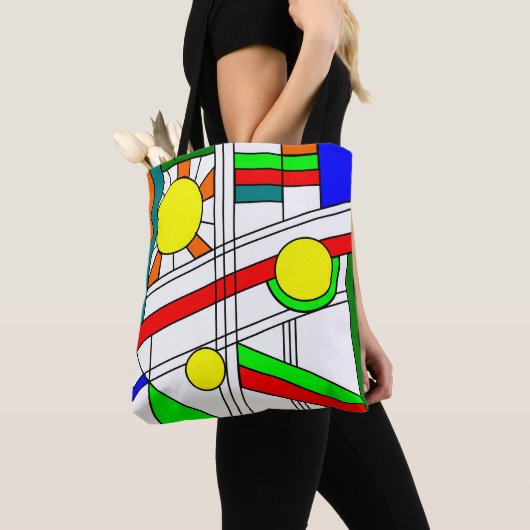 Moderne blik met een verfijnd glas tote bag (Dichtbij)