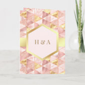 Moderne blindroze geometrische hexagon moslim huwe (Achterkant)