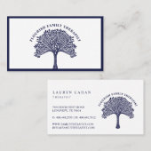 Moderne bloeiende & bloeiende stamboom visitekaartje (Voorkant / Achterkant)