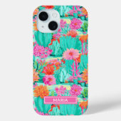 Moderne Bloeiende Cactussen Persoonlijk Case-Mate iPhone Case (Achterkant)