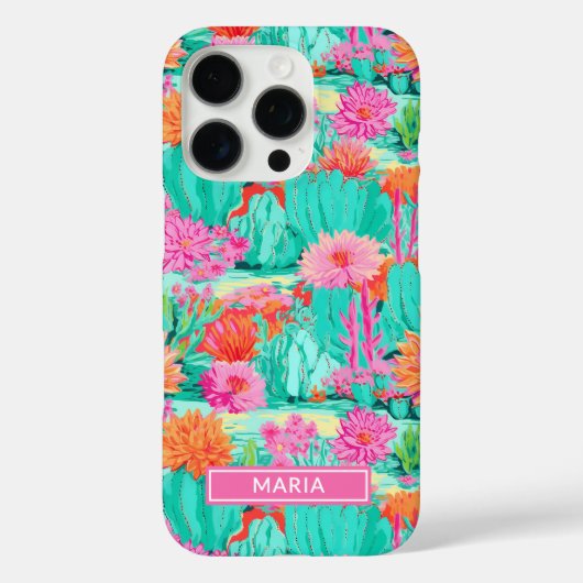 Moderne Bloeiende Cactussen Persoonlijk Case-Mate iPhone Case (Achterkant)
