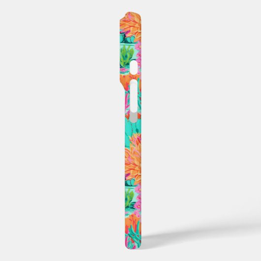 Moderne Bloeiende Cactussen Persoonlijk Case-Mate iPhone Case (Achterkant / Links)