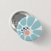 Moderne Bloem 2 Abstract Design Ronde Button 3,2 Cm (Voorkant /achterkant)