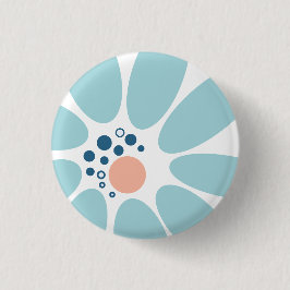 Moderne Bloem 2 Abstract Design Ronde Button 3,2 Cm