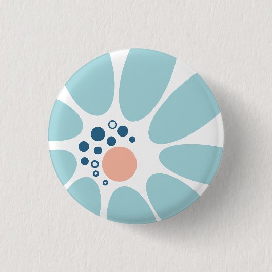 Moderne Bloem 2 Abstract Design Ronde Button 3,2 Cm (Voorkant)