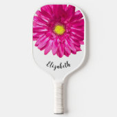 Moderne bloem aangepaste naam roze pickleball-padd pickleball paddle (Voorkant)