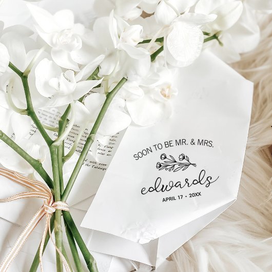 Moderne bloem Bewaar de datum Rubberstempel