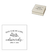 Moderne bloem Bewaar de datum Rubberstempel (Gestempeld)