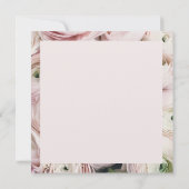 Moderne bloem blush roze bruiloft uitnodiging (Achterkant)