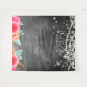 Moderne Bloem Boho Fotohokje Achtergrond Wandkleed (Voorkant (horizontaal))
