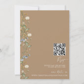 Moderne Bloem Boho | Wilde Bloem Bruiloft Kaart (Achterkant)