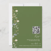 Moderne Bloem Boho | Wilde Bloem Bruiloft  Kaart (Achterkant)