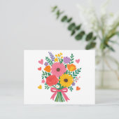 Moderne bloem briefkaart (Staand voorkant)