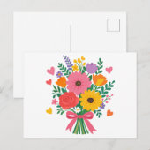 Moderne bloem briefkaart (Voorkant / Achterkant)