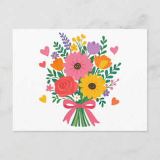 Moderne bloem briefkaart