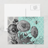 Moderne  bloem briefkaart (Voorkant / Achterkant)