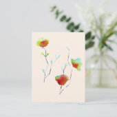 Moderne bloem briefkaart (Staand voorkant)